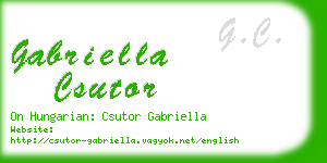 gabriella csutor business card